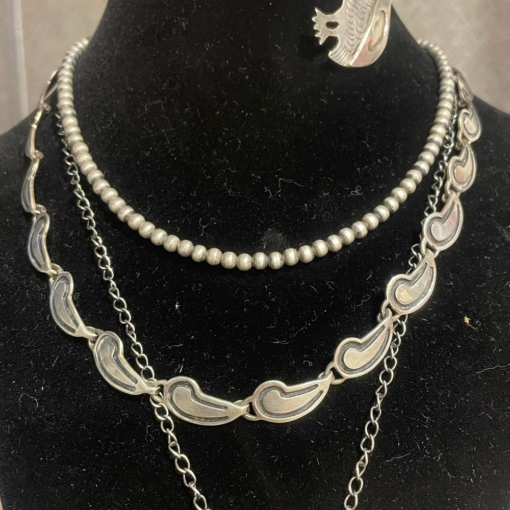 Native Sterling Silver Necklace - image 1
